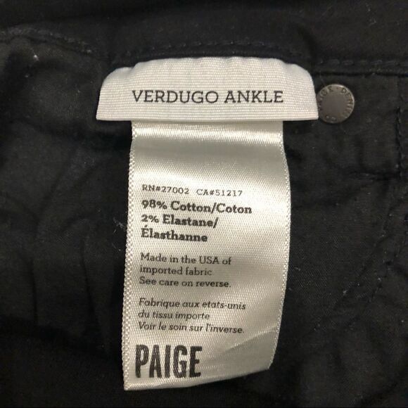 PAIGE Verdugo Ankle Gold Glitter Skinny Jeans Size 27 - Picture 7 of 7